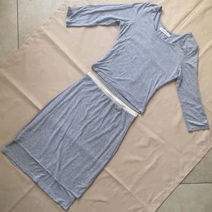 Two piece gray dress